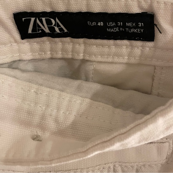 ZARA White Pants Size 31 - Picture 3 of 4